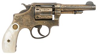 Very Nice Oscar Young Engraved Smith and Wesson Model 1905 Third Change Revolver