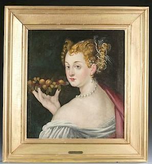 18th century Italian portrait of a lady  o/c.