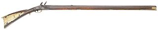 Rare Large Bore Fullstock Pennsylvania Sporting Rifle Attributed to Adam Angstadt