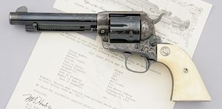 Factory Wilbur Glahn Engraved Colt Single Action Army Revolver