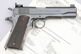 Colt National Match Semi-Auto Pistol Shipped to a New York State Police Sergeant