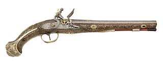 Very Ornate Pair of Middle Eastern Flintlock Pistols