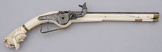 Fine Maastricht-School Ivory-Stocked Wheel-lock Pistol