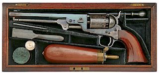 Wonderful Cased Colt Model 1851 London Navy Revolver