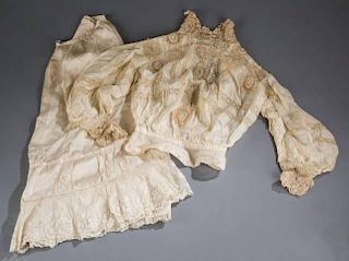 Silk and lace blouse and petticoat, c.1900.