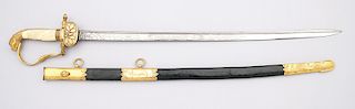 Fine Early Large Scale Model 1841 Naval Officers Sword by Ames