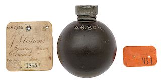 Original United States Patent Office Model of The Adams Hand Grenade Fuse
