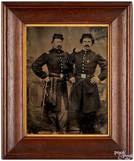 Full plate Civil War officer tintype