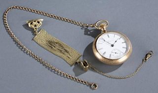 Gold plated Elgin pocket watch.