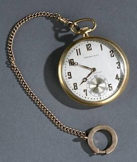 Tiffany & Co. 17 jewel 18kt gold pocket watch