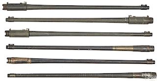 Six Springfield 1903, 30-06 rifle barrels