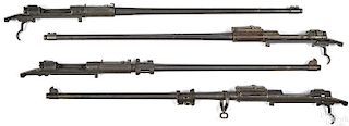 Four Springfield 1903 rifle barreled actions
