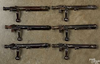 Six early 1903 straight bolts