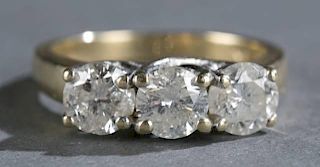 1.80 tcw three stone diamond ring I1- I2 H-I color