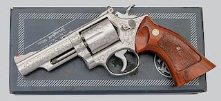 Engraved Smith and Wesson Model 66 Combat Magnum Revolver
