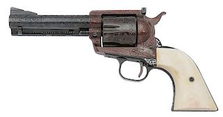 Engraved Ruger Old Model Blackhawk Single Action Revolver