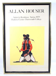 Signed Allan Houser Dartmouth Poster c. 1979