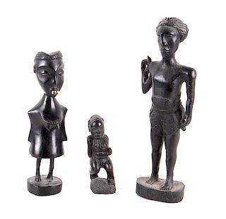 African Carved Wood Sculptures (3)