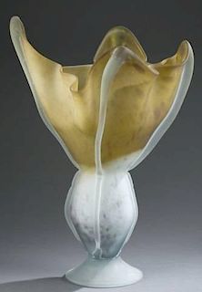 20th c. Art glass vase.