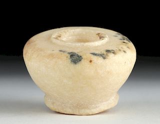 Early Egyptian Alabaster Kohl Vessel