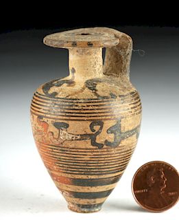 Etrusco-Corinthian Pottery Aryballos - Hounds