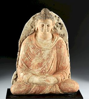 Large Gandharan Stucco Buddha