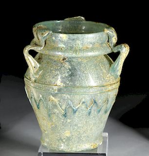 Roman Glass Jar w/ Rigaree