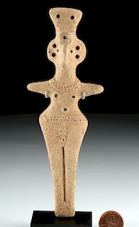 Syro-Hittite Pottery Standing Female Figure