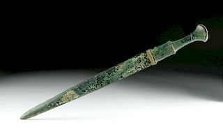 Luristan Bronze Short Sword w/ Crescent Handle