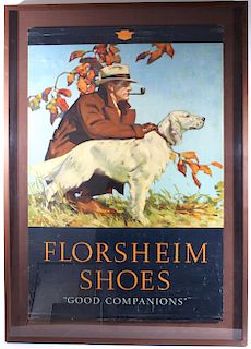 Early 1900's Florsheim Shoe Advertising Lithograph