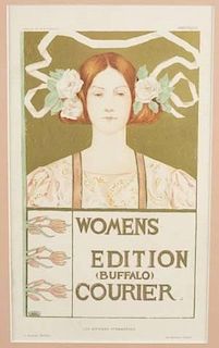 2 French lithographs, c.1900.