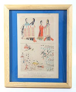 1883 Indian Drawing Fac-similes Chromolithograph