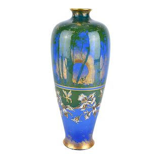 Turn Teplitz Amphora Woodland and Rising Sun Vase