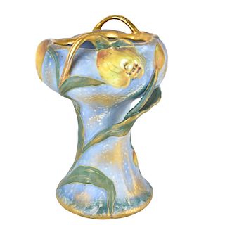 Amphora Art Nouveau Raised Floral Vase