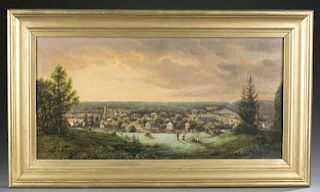 New England landscape, O/c, 1860.