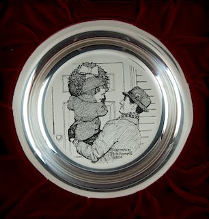 4 Normal Rockwell Sterling Silver Christmas Plates