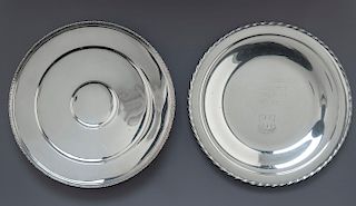 2 Sterling Silver Plates