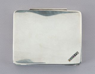 900 Silver Gemstone Card Case