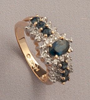 14K Sapphire & .48 CTW Diamond Ring