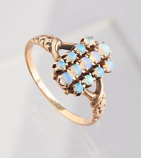 9K Victorian Opal Ring