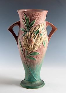 Roseville Pottery Peony Pink Floor Vase
