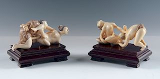 2 Erotic Faux Ivory Groupings