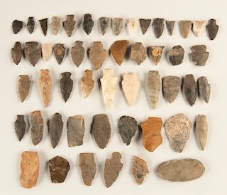 49 Pcs Native American Stone Tools incl Points