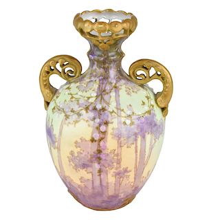 Amphora Art Nouveau Gres Bijoux Woodlands Vase