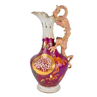 Turn Teplitz Amphora Ewer with Dragon