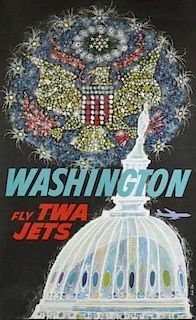 David Klein Poster of Washington DC for TWA.