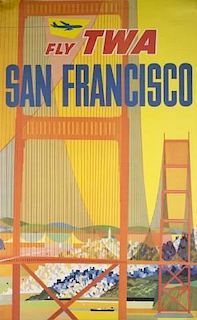 2 David Klein Posters: San Francisco & LA.