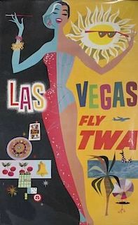David Klein Poster of Las Vegas for TWA.