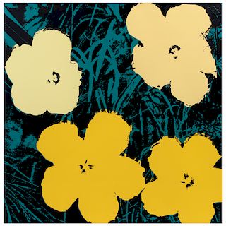 Andy Warhol (Pensilvania, E.E. U.U., 1928 - Nueva York, E.E. U.U., 1987) 11. 72: Flowers. Serigrafía. Con sello en la parte posterior "