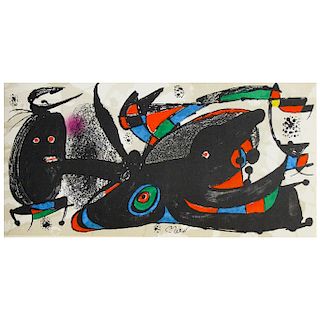 Joan Miró. Gran Bretaña, 1975. Firmada en plancha. Litografía sin número de tiraje. Impresa por Ediciones Polígrafa, Barcelona, España.